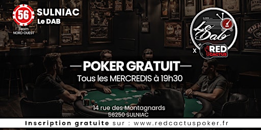 Imagem principal do evento Soirée RedCactus Poker X Le DAB à SULNIAC (56)