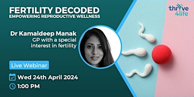 Imagen principal de LIVE WEBINAR: Fertility Decoded – Empowering Reproductive Wellness