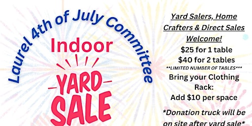 Imagem principal do evento Laurel Indoor Yard Sale