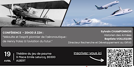 Imagem principal de Conférence  "Méaulte et l'esprit pionnier de l'aéronautique"