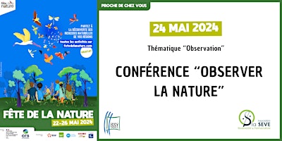 Hauptbild für Fête de la Nature - Conférence "Observer la Nature"