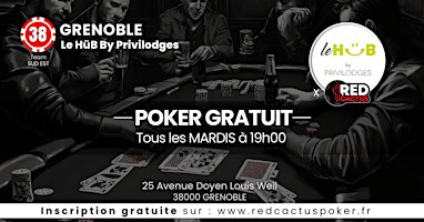 Soirée RedCactus Poker X Le HüB By Privilodges à GRENOBLE (38) primary image