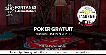 Hauptbild für Soirée RedCactus Poker X L'Arène Cahors à FONTANES (46)