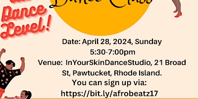 Afrobeatz Dance Class - ALL LEVELS!!! primary image