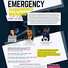 Get Ready & STAY Ready Emergency Preparedness Workshop