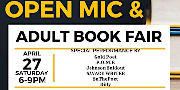 Therapy Session's Open Mic & Adult Book Fair primary image