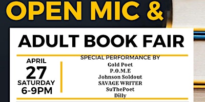 Therapy Session's Open Mic & Adult Book Fair primary image