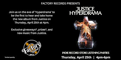 Primaire afbeelding van Justice 'Hyperdrama' Listening Party