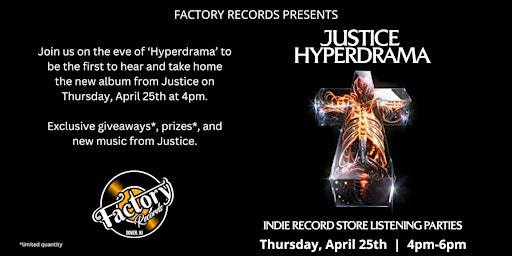 Hauptbild für Justice 'Hyperdrama' Listening Party