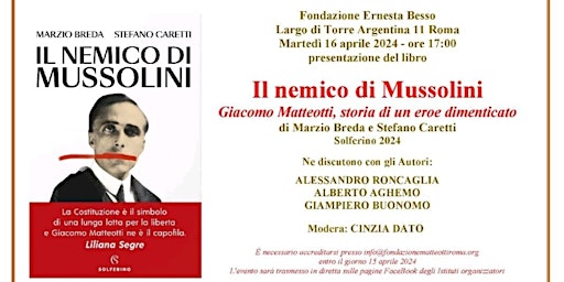 Imagen principal de Il nemico di Mussolini. Giacomo Matteotti, un eroe dimenticato