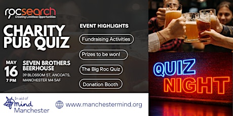 Roc Pub Quiz in aid of Manchester Mind