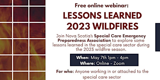Hauptbild für Lessons Learned - 2023 Wildfires in Nova Scotia