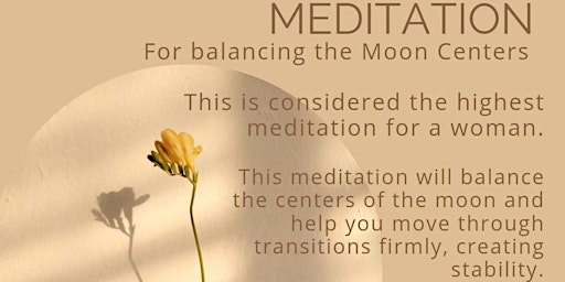 Immagine principale di Meditation for moon balancing 