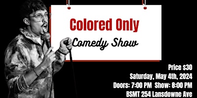 Primaire afbeelding van Colored Only Comedy Show