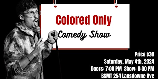 Image principale de Colored Only Comedy Show