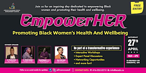 Imagen principal de EmpowerHER: Promoting Black Women’s Health and Wellbeing