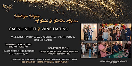 Primaire afbeelding van Stone Ridge Annual Wine Tasting and Casino Night