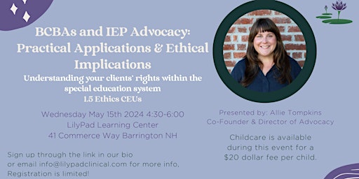 BCBAs and IEP Advocacy: Practical Applications & Ethical Implications primary image