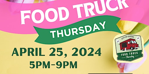 Hauptbild für April Food Truck Thursday at Center Lake Park