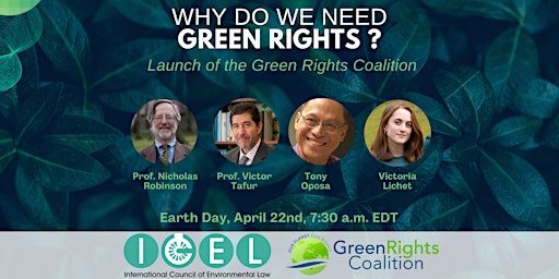 Primaire afbeelding van Webinars Around the Earth - "Why do we need Green Rights" ?