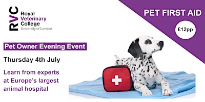 Imagem principal do evento RVC Pet First Aid for Dog and Cat Owners