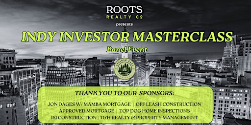 Imagem principal de Spring Indy Investor Masterclass | Panel Event