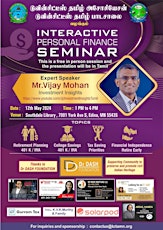 Personal Finance Seminar - TouTube Star Vijay Mohan (Investment Insights) primary image