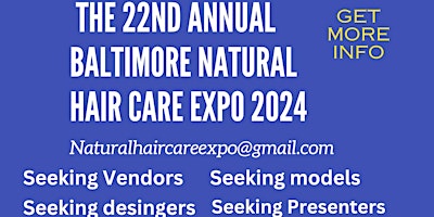 Primaire afbeelding van Baltimore Natural Hair Care EXpo  2024