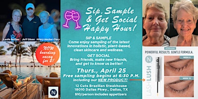 Immagine principale di Sip, Sample & Get Social  April 25 Dallas, Texas 