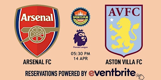 Arsenal v Aston Villa | Premier League - Sports Pub La Latina primary image