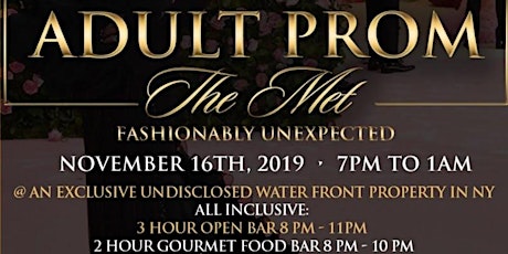ADULT PROM NOV 16TH THE  MET primary image