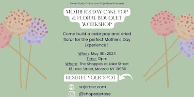 Mother's Day Cake Pop Bouquet Workshop primary image