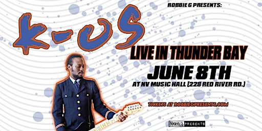 k-os live in Thunder Bay June 8 at NV Music Hall primary image