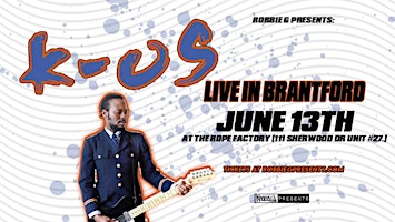 Imagem principal do evento K-OS live in Brantford June 13 at The Rope Factory