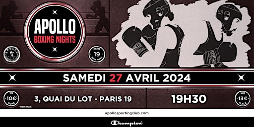 Hauptbild für Apollo Boxing Nights 27/04/24 - Apollo 19