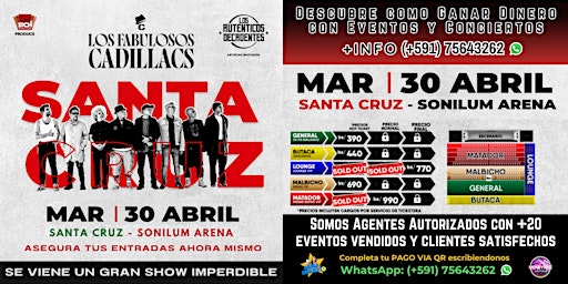 Imagen principal de Los Fabulosos Cadillacs y Auténticos Decadentes en Santa Cruz, Bolivia