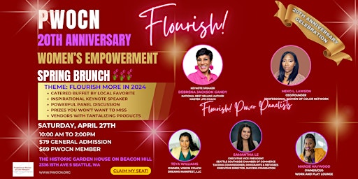 Imagem principal de Flourish! PWOCN 20th Anniversary Women's Empowerment Brunch