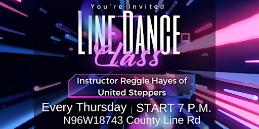 Imagem principal do evento Line Dance Class by Instructor Reggie Hayes of United Steppers