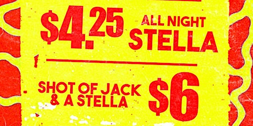 Imagem principal de JACK & STELLA THURSDAYS: $6 FOR SHOT OF JACK & A STELLA