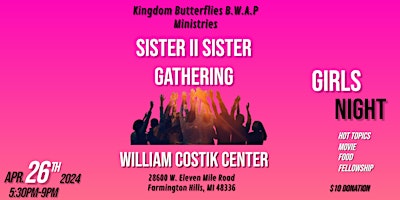 Imagen principal de SisterIISister Fellowship Gathering