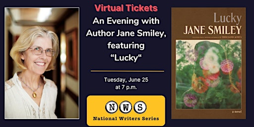 Primaire afbeelding van Virtual Tickets to Jane Smiley, featuring "Lucky"