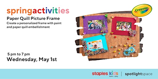 Imagem principal do evento Crayola "Create It Yourself" Paper Quill Picture Frame - Bayer's Lake