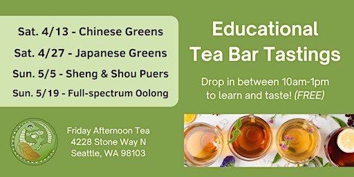 Tea Bar Tasting - Sheng & Shou Puers primary image