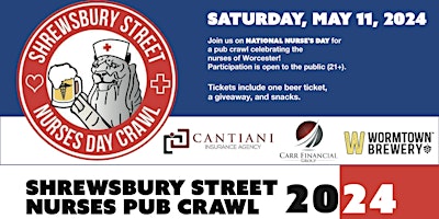 Primaire afbeelding van Shrewsbury Street Nurses Day Pub Crawl 2024