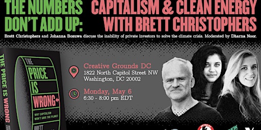 Imagem principal do evento The numbers don't add up: Capitalism & clean energy with Brett Christophers