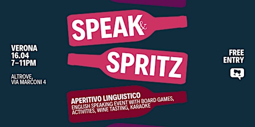 Speak and Spritz - Aperitivo linguistico - Vinitaly Edition primary image