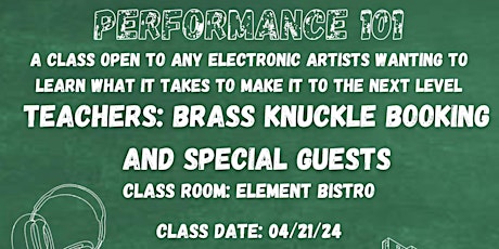 Performance 101 at Element Bistro | Sunday 4.21.24