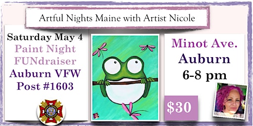 Immagine principale di Paint Night FUNdraiser for Auburn VFW Post #1603, Auburn Maine 