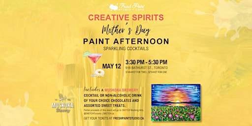 Primaire afbeelding van Creative Spirits - Mother's Day Paint and Sip - Paint Night Event