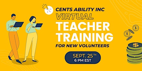 Primaire afbeelding van Cents Ability - Virtual Teacher Training for New Volunteers